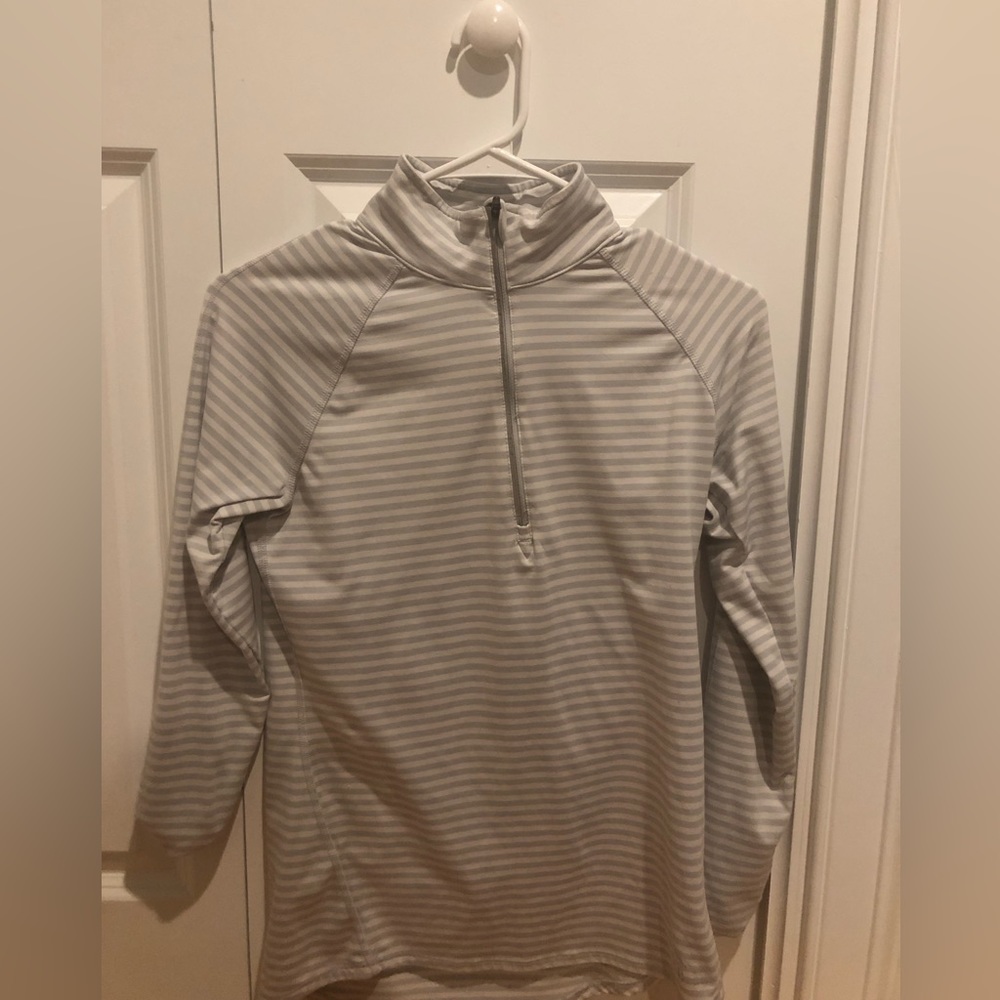 LL Bean size xxs grey and white athletic jacket